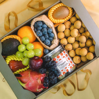 cny fruit gift box with cookies