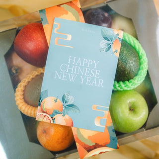 cny mini fruit gift box with macarons