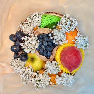 Elegant Bloom Fruit Gift Basket (Classic)
