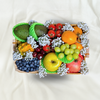 Elegant Bloom Fruit Gift Basket Deluxe