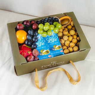 fruit gift box with coconut water