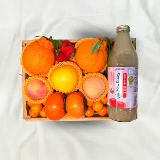Luxe Japanese Fruits and Aomori Apple Juice Gift Basket