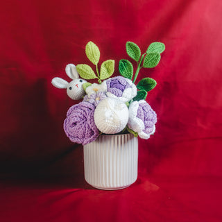 Crotchet Bloom Vase, Lilac