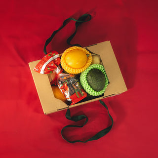 christmas fruit gift box with cookies