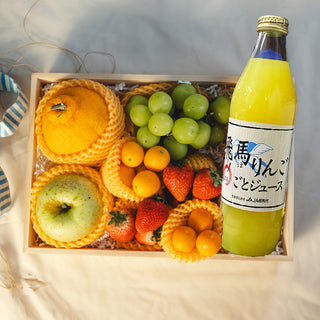 Luxe Japanese Fruits & Aomori Apple Juice Gift Basket