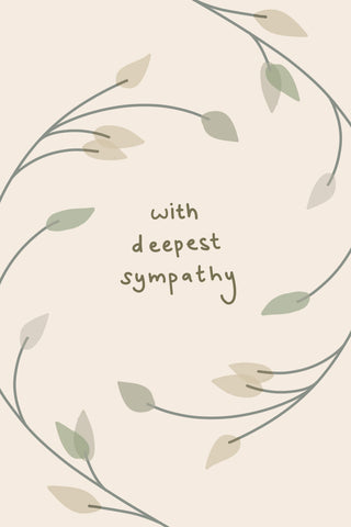 With Deepest Sympathy Greeting Card - The First Fruits Singapore